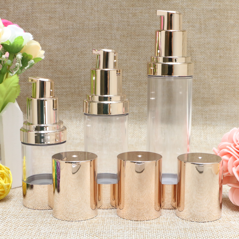 Room Spray Bottle - Airless Pump Bottle Light Gold Cover