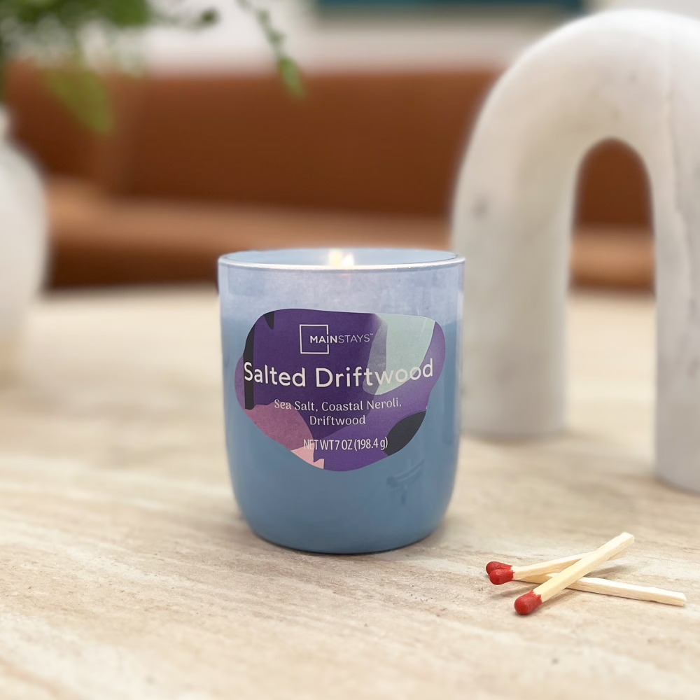 Home Fragrance - Scented Driftwood Aroma Glass Candle with
