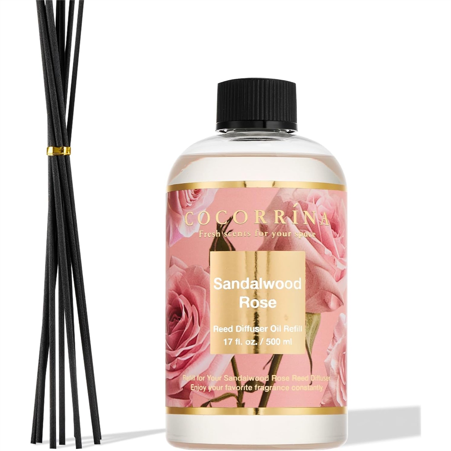 Home Fragrance Diffuser Refills - Sandalwood Rose Reed Diffuser Refill 17oz
