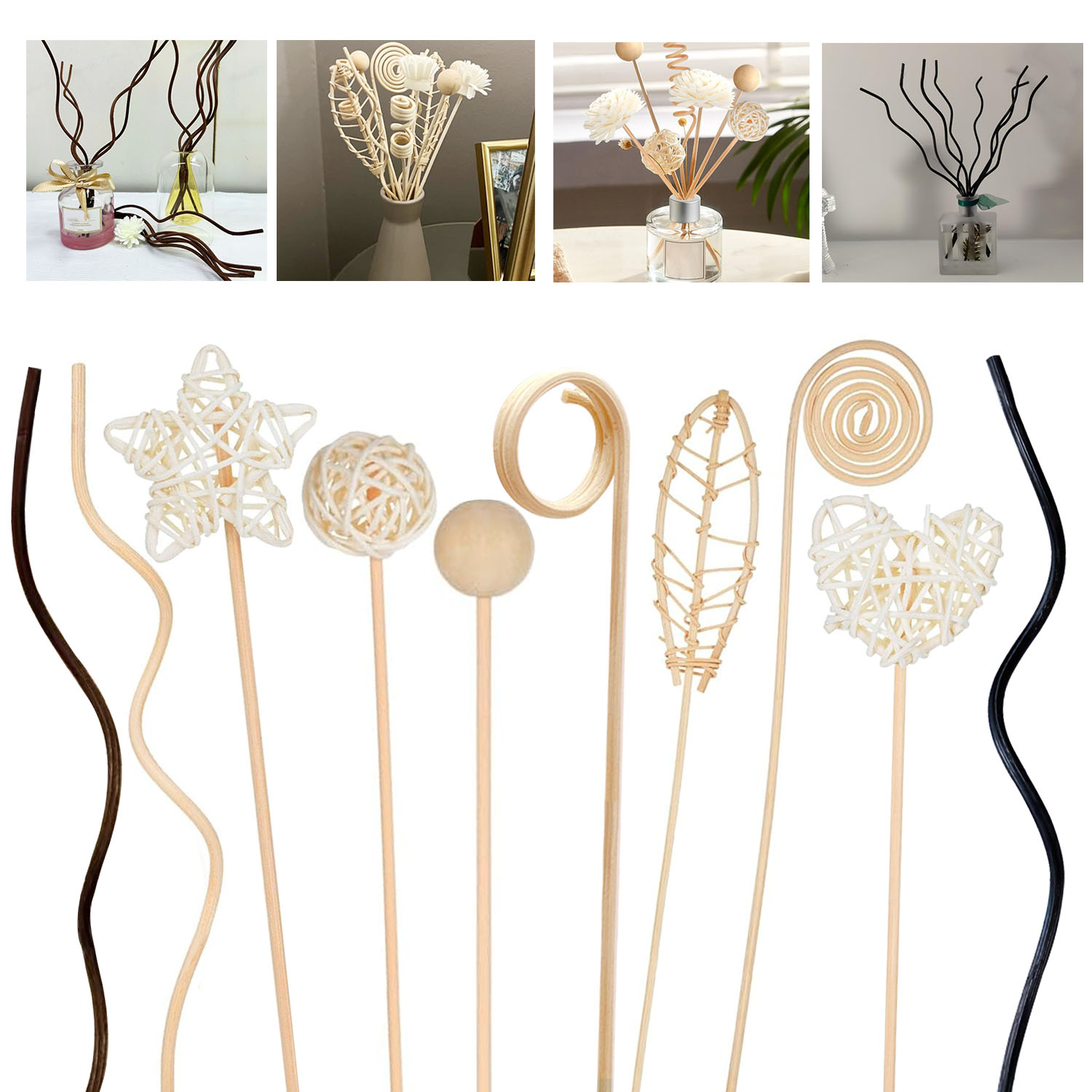 5/15Pcs Long Wavy Rattan Reed  - Home Fragrance Diffuser Refills incelemesi ve fiyatı