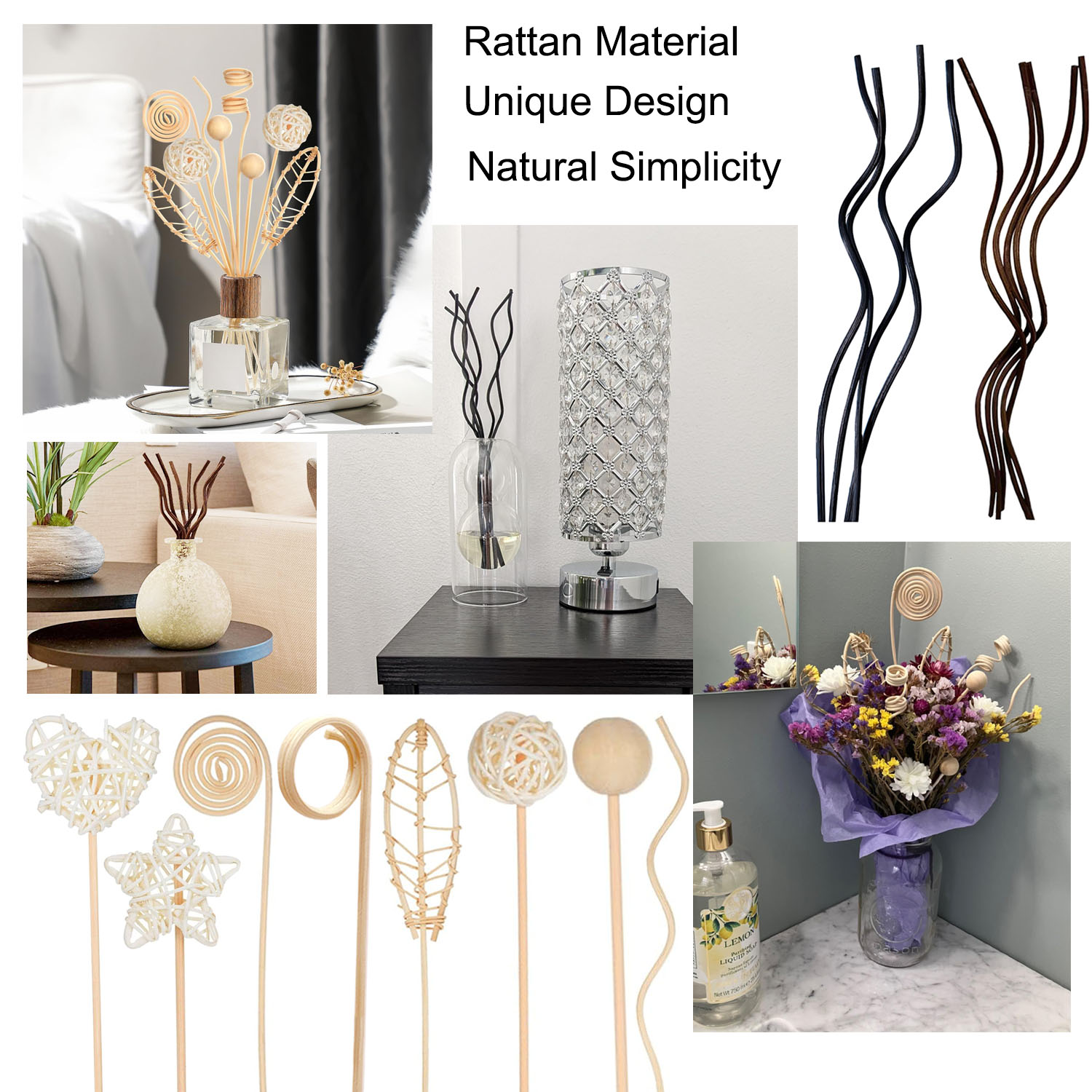 5/15Pcs Long Wavy Rattan Reed  - Home Fragrance Diffuser Refills incelemesi ve fiyatı