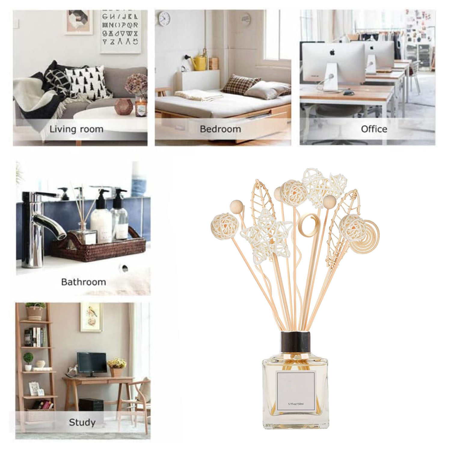 5/15Pcs Long Wavy Rattan Reed  - Home Fragrance Diffuser Refills incelemesi ve fiyatı