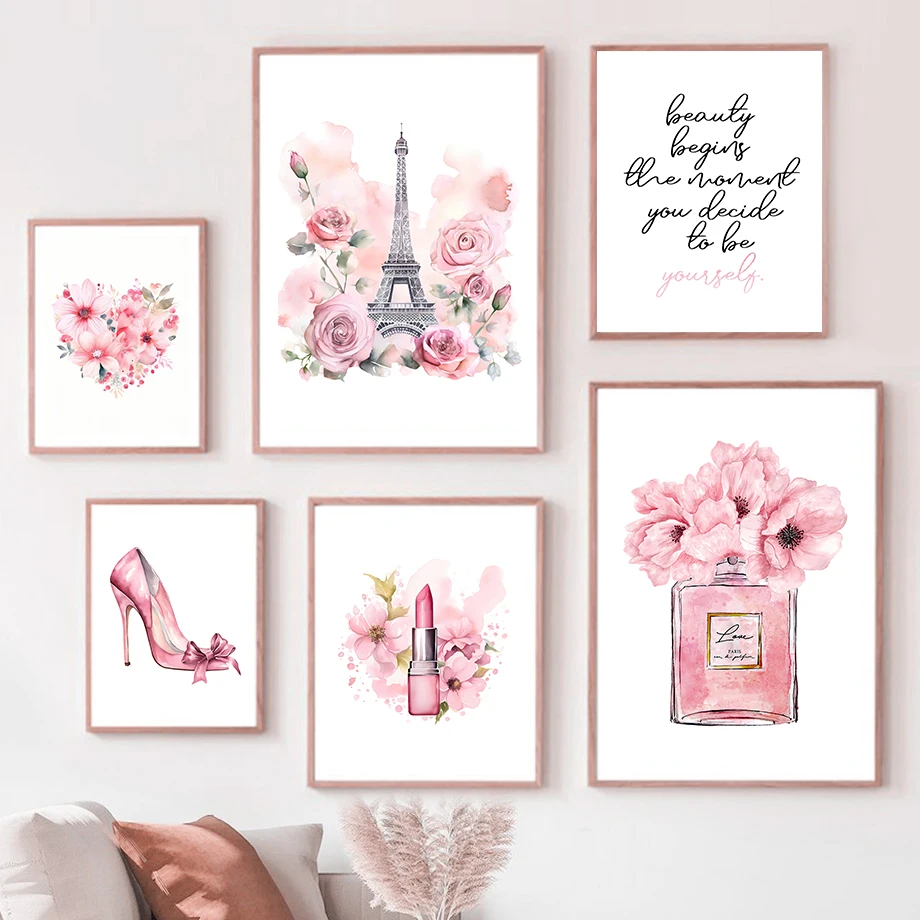 Paris Fashion Art Poster Pink  - Room Spray Bottle incelemesi ve fiyatı