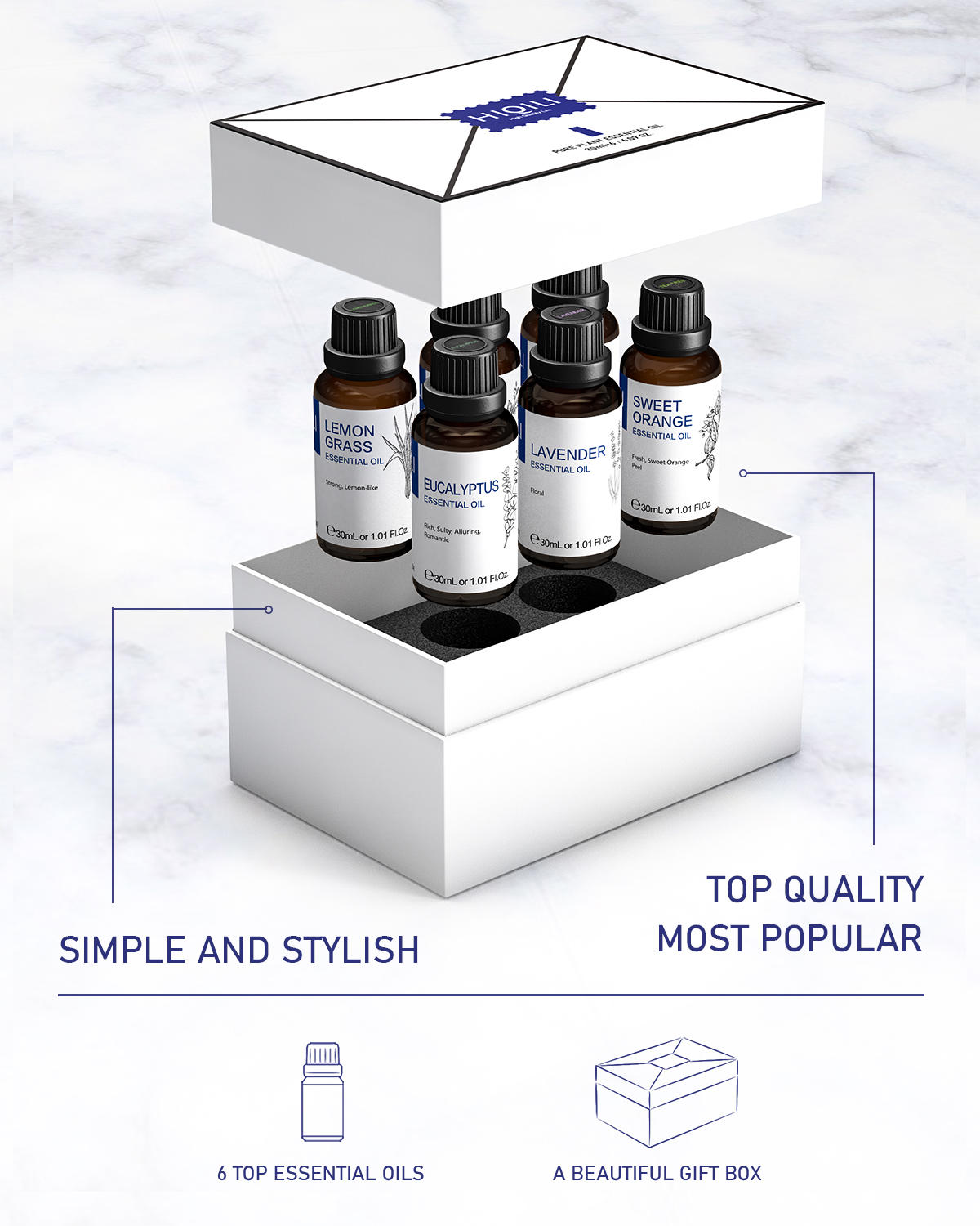 HIQILI 30ML 6-piece Set, Exqui - Home Fragrance For Diffuser incelemesi ve fiyatı
