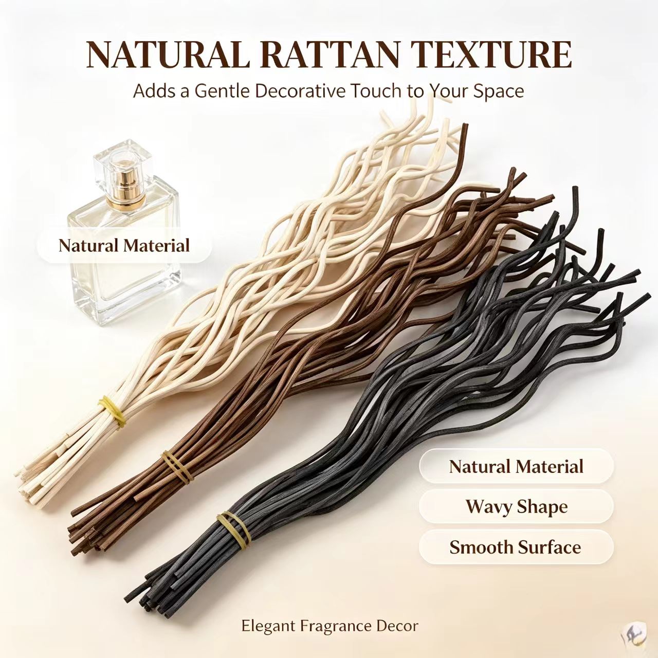 20Pcs Long Wavy Rattan Reed Di - Home Fragrance Diffuser Refills incelemesi ve fiyatı