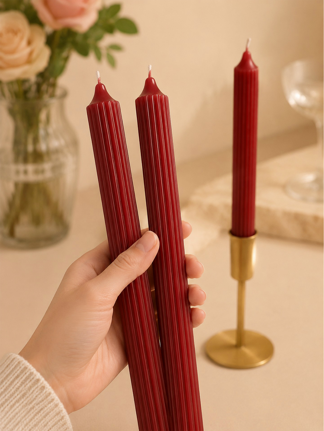 4pcs 25cm wine red aromatherap - Home Fragrance No 4 incelemesi ve fiyatı