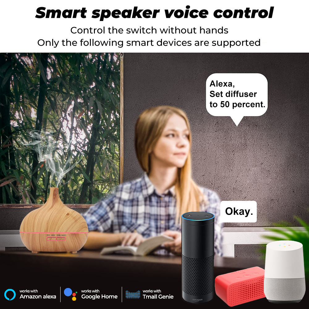TUYA WIFI 400ml Aroma Air Humi - Home Fragrance Electric Diffuser incelemesi ve fiyatı