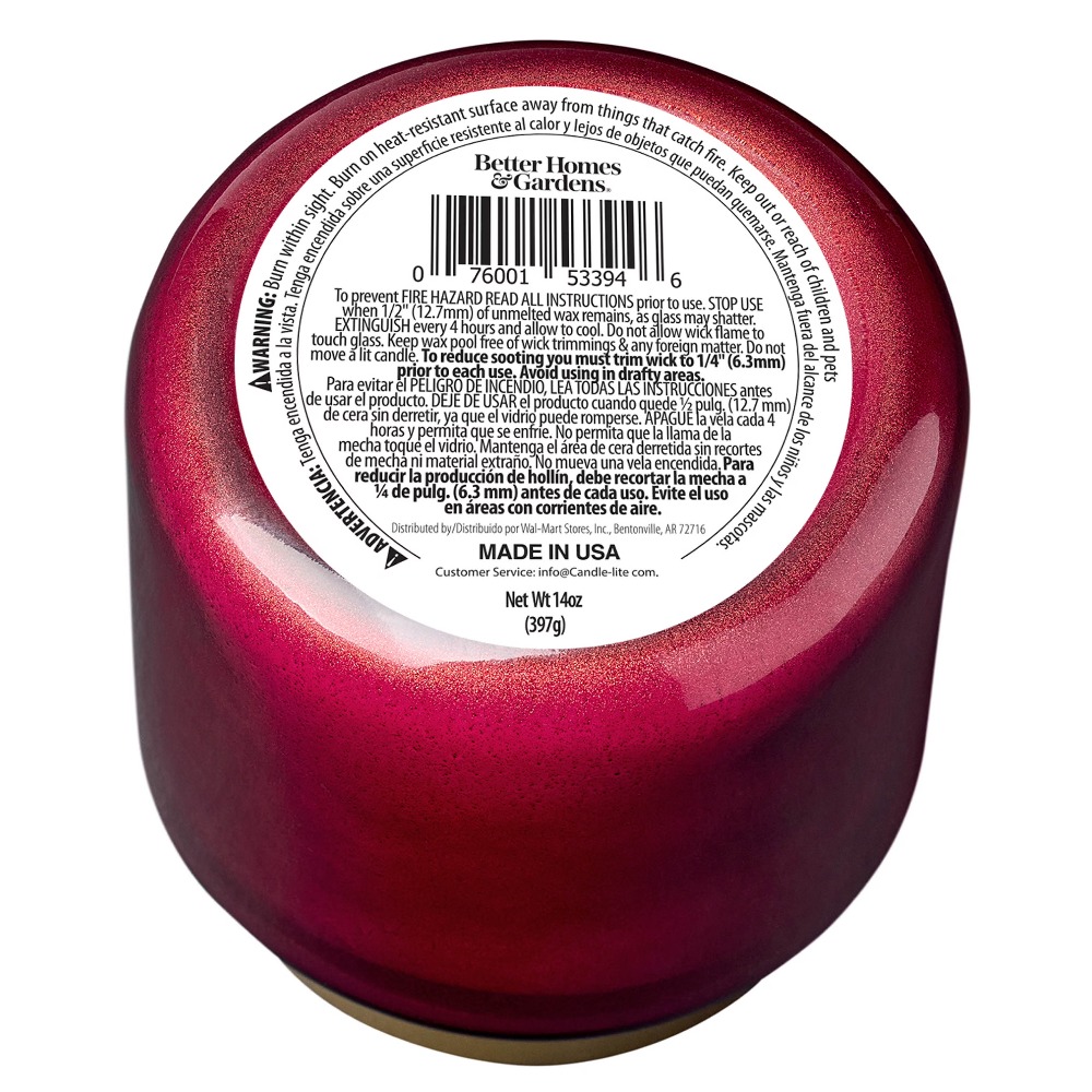 Red Glass Jar Candle with Gold - Home Fragrance incelemesi ve fiyatı